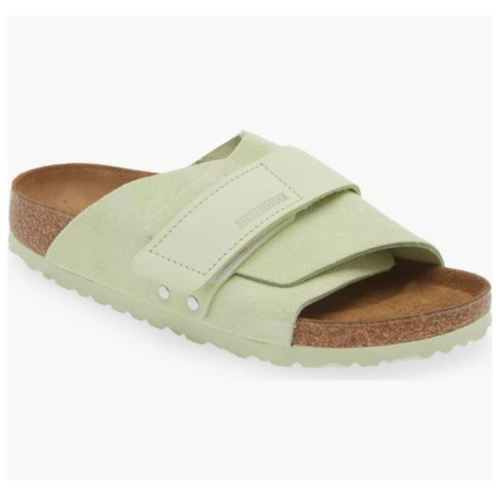 Birkenstock Kyoto Green Suede & Leather Slide Sandals Women's 10 EU 41 NWT - Picture 12 of 13